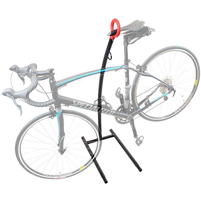 AccelaVelo Freestanding Single Bike Floor Stand - Stackable Rack Multi-Bike Design - Works with Road & Mountain Bikes - Strong & Compact