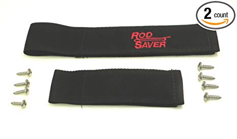 Rod Saver 10/6RS Original Marine Rod Saver Set with 10-Inch and 6-Inch Straps, 2-Pieces, Black Finish