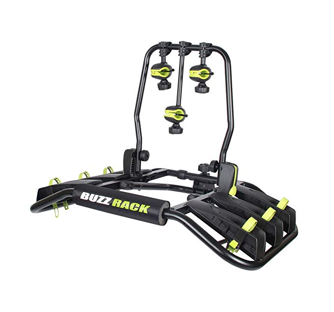 BUZZ RACK Entourage 3-Bike Platform Hitch Rack, Fat Bike Compatible with Additional Purchase of The kit