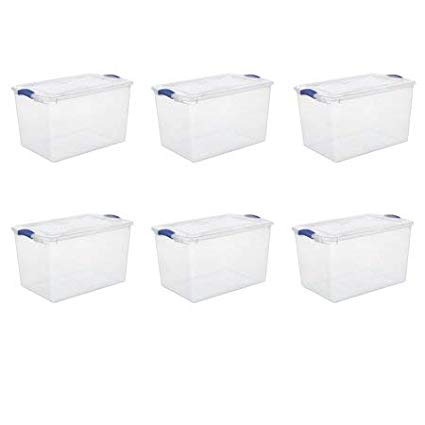 STERILITE, 66 Qt./62 L Latch Box (6 Pack/Unit)