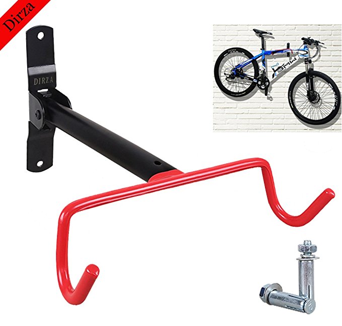 Dirza Wall Mount Bike Hanger Flip Up Garage Bicycle Bike Rack Storage System for Garage Shed with Screws