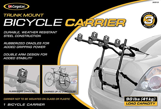 CargoLoc 32513 Trunk Mount 3 Bike Carrier